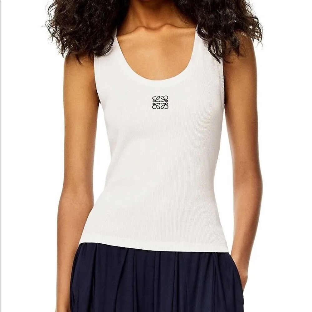 LOEWE White Anagram Tank Top